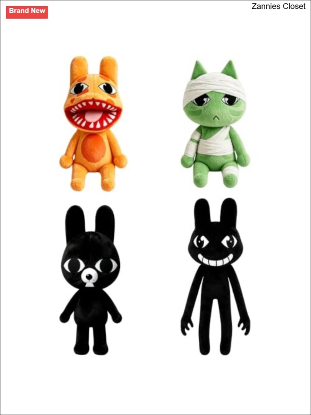 Animal Hospital Horror Game Plush 4 Pack 11in Soft Collectible Set